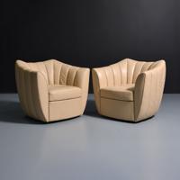 Pair of Poltrona Frau Swivel Lounge Chairs - Sold for $2,304 on 02-17-2024 (Lot 5).jpg